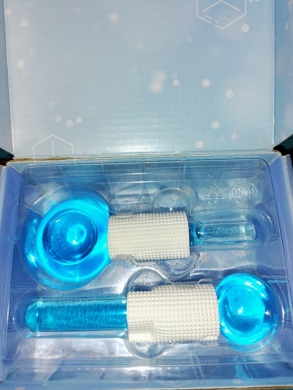 Pacifica Chill Baby Cryo Globes - Blue Glass Facial Massage Set - Picture 3 of 3